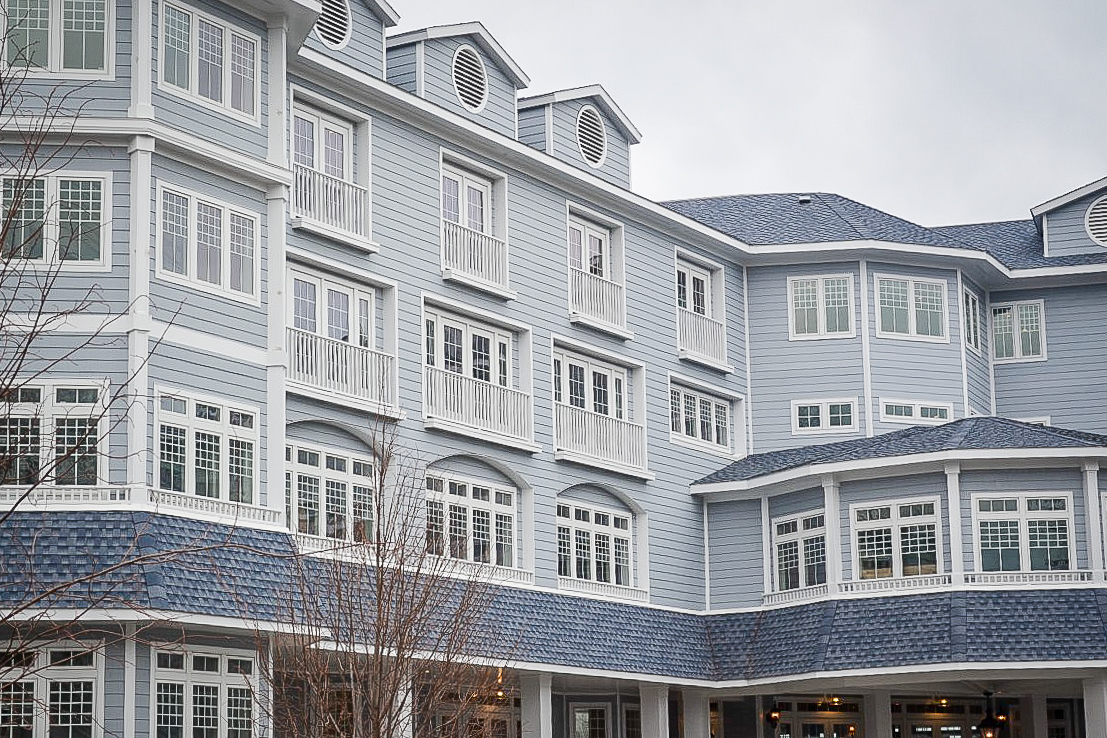 Architectural Asphalt roofing installed by CT Roofcrafters on Madison Beach Hotel