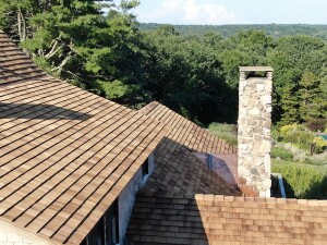 Detail on a Western Red Cedar Roof Replacement in Killingworth, CT