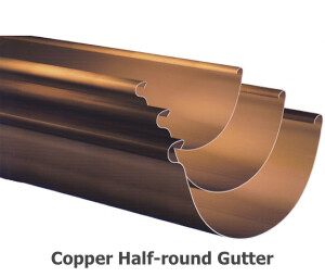 Copper Half-round Gutter